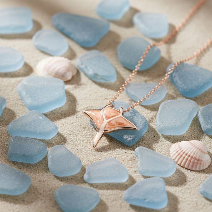 🌊 Manta-Ray-Halskette – Elegante Meeres-Atmosphäre