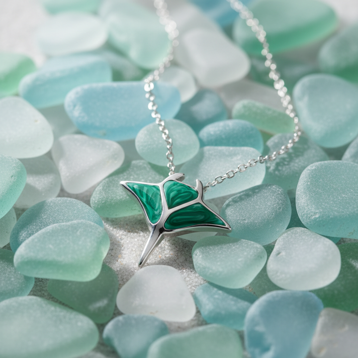 🌊 Manta-Ray-Halskette – Elegante Meeres-Atmosphäre