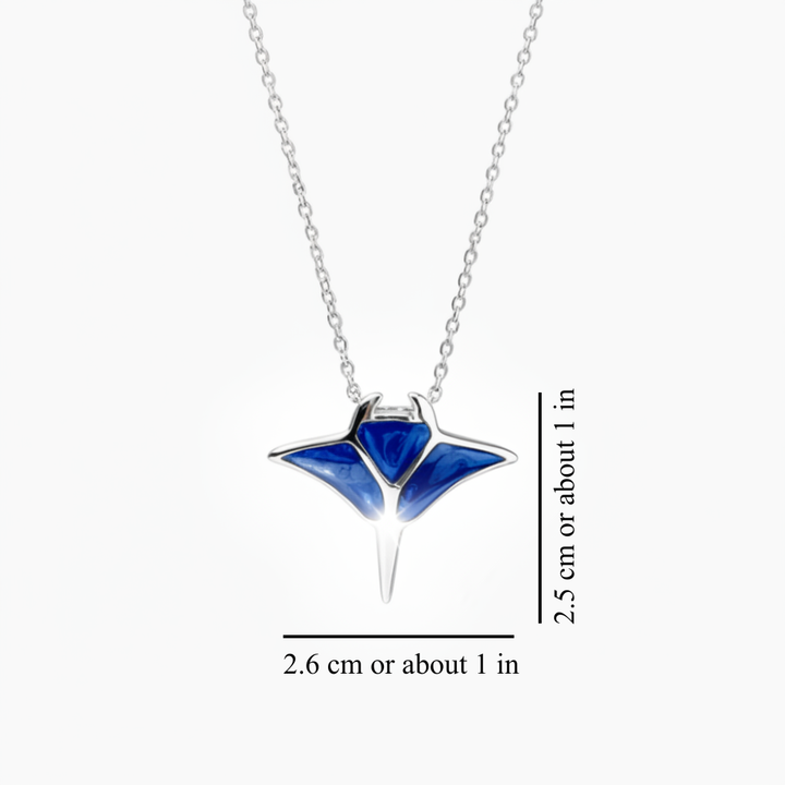 🌊 Manta-Ray-Halskette – Elegante Meeres-Atmosphäre