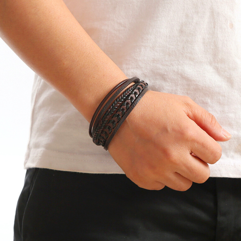 Lederarmband für Herren – robust, stilvoll und zeitlos (1+1 gratis)