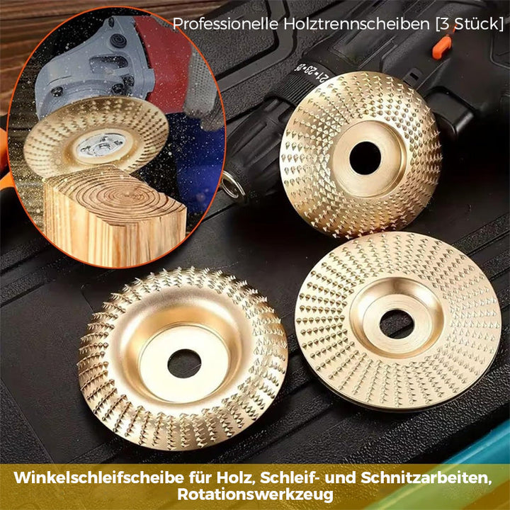 Holzschleifscheiben-Set (3-teilig) – Professionelles Fräsen, Schleifen und Formen