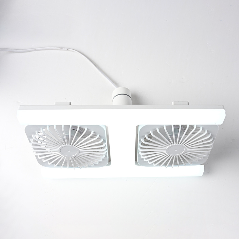 Deckenventilator mit Doppelkopf und LED-Beleuchtung – modernes Design mit Fernbedienung für das Wohnzimmer und das Schlafzimmer