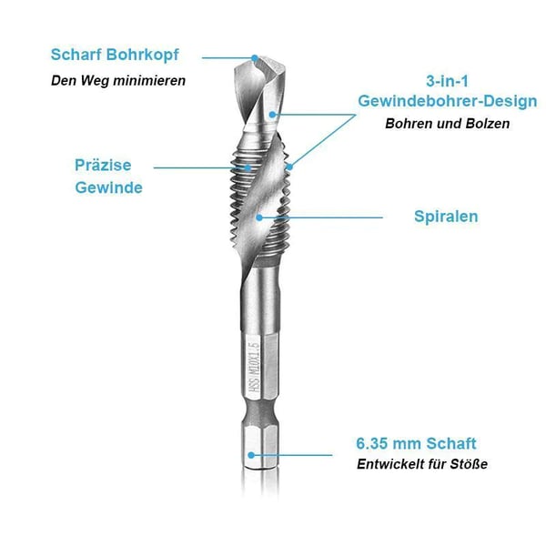 6-teiliges Bohrerset
